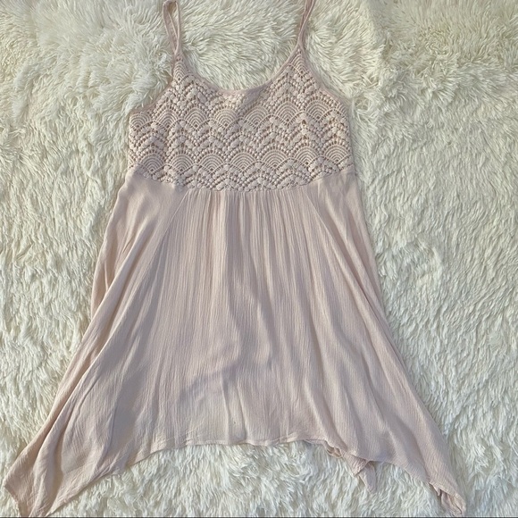 🍁 3/$25 🍁 I Joah Knitted Top Sheer Bottom Dress | Blush | Small - Picture 1 of 5